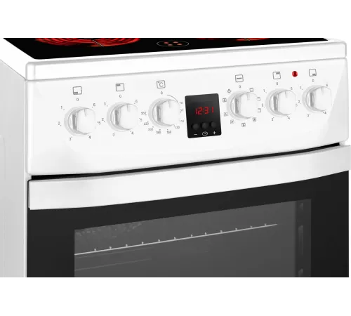 Плита Электрическая Weissgauff WES 2V16 WE Premium Line белый стеклокерамика (без крышки)