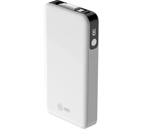 Мобильный аккумулятор Cactus CS-PBFSPA-10000 10000mAh 22.5W 4.5A 2xUSB-C белый