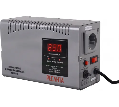 Стабилизатор напряжения Ресанта АСН-1000 Н однофазный серый (63/6/64)