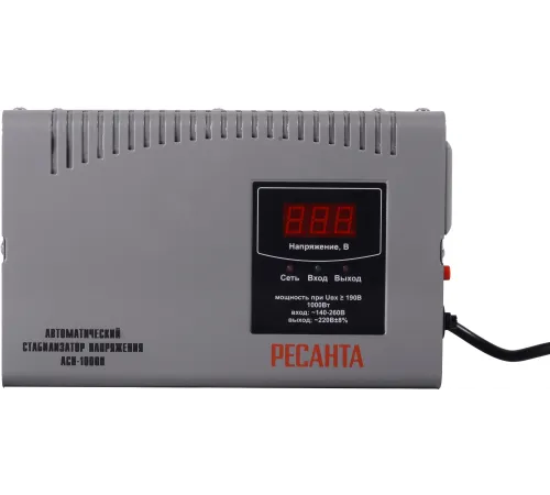 Стабилизатор напряжения Ресанта АСН-1000 Н однофазный серый (63/6/64)