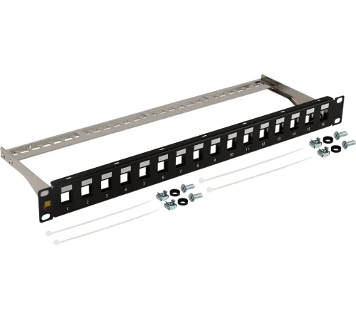 Патч-панель наборная Lanmaster LAN-PPN16OK-STP 19" 1U 16x FTP Патч-панель наборная Lanmaster LAN-PPN16OK-STP 19" 1U 16x FTP