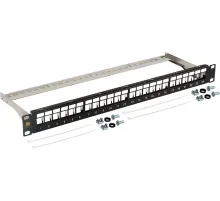 Патч-панель наборная Lanmaster LAN-PPN24OK-STP 19" 1U 24x FTP