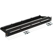 Патч-панель Lanmaster LAN-PPN24U6A 19" 1U 24xRJ45 кат.6A UTP