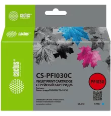 Картридж струйный Cactus CS-PFI030C PFI-030C голуб.пигм. (55мл) для Canon imagePROGRAF TA-20/30