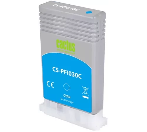 Картридж струйный Cactus CS-PFI030C PFI-030C голуб.пигм. (55мл) для Canon imagePROGRAF TA-20/30