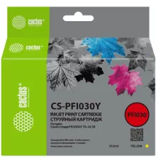 Картридж струйный Cactus CS-PFI030Y PFI-030Y желт.пигм. (55мл) для Canon imagePROGRAF TA-20/30