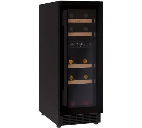 Винный шкаф Lex LWD3017BL dual zone 1-нокамерн. черный