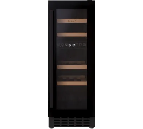 Винный шкаф Lex LWD3017BL dual zone 1-нокамерн. черный