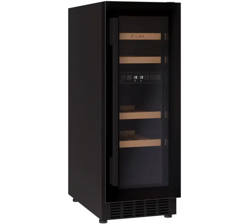 Винный шкаф Lex LWD3017BL dual zone 1-нокамерн. черный