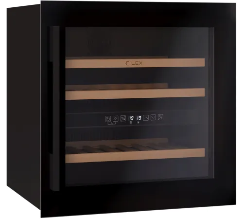 Винный шкаф Lex LWD6036BL dual zone 1-нокамерн. черный стекло (CHAT500007) Винный шкаф Lex LWD6036BL dual zone 1-нокамерн. черный стекло (CHAT500007)