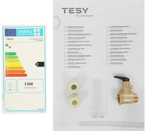 Водонагреватель Tesy Anticalc GCV 503816D B14 TBRC 1.6кВт 50л электрический настенный/белый Водонагреватель Tesy Anticalc GCV 503816D B14 TBRC 1.6кВт 50л электрический настенный/белый
