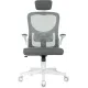 Кресло Бюрократ ASTER NH-W темно-серый TW-04 Neo Grey сетка/ткань с подголов. крестов. пластик пластик белый