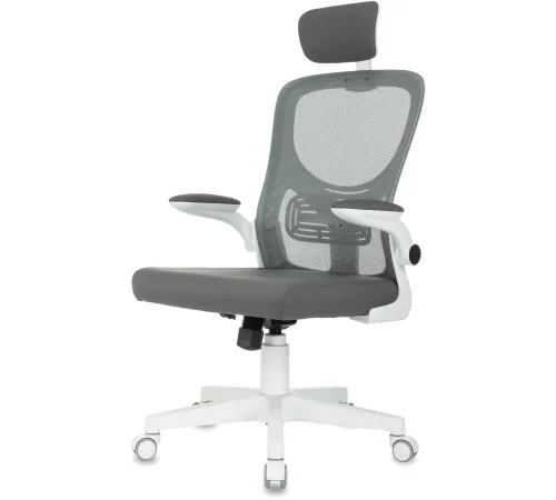 Кресло Бюрократ ASTER NH-W темно-серый TW-04 Neo Grey сетка/ткань с подголов. крестов. пластик пластик белый Кресло Бюрократ ASTER NH-W темно-серый TW-04 Neo Grey сетка/ткань с подголов. крестов. пластик пластик белый