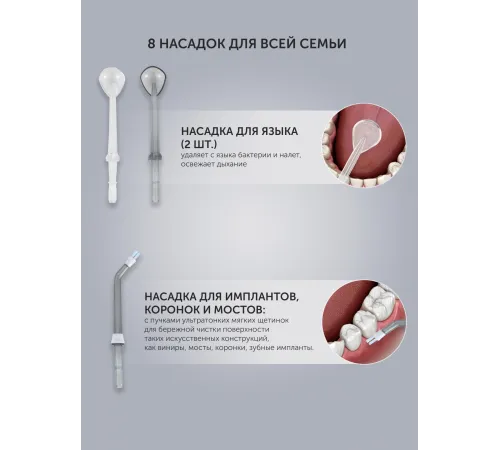 Ирригатор Polaris PWF 2005 WIFI IQ Home импульсн. 8насад. белый