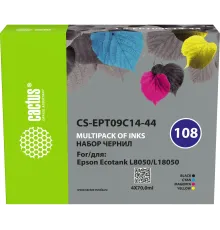 Чернила Cactus CS-EPT09C14-44 108 многоцветный набор 4x70мл для Epson Ecotank L8050/L18050