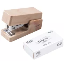 Степлер мини Deli NS083C BEIGE Nusign 24/6 26/6 (25листов) бежевый 830скоб пластик коробка