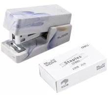 Степлер мини Deli NS083C WHITE Nusign 24/6 26/6 (25листов) белый 830скоб пластик коробка