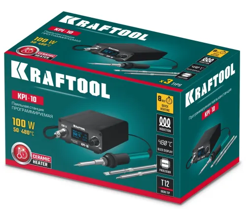 Паяльная станция Kraftool KPI-10 электрический 100Вт макс.t=480 (55343) Паяльная станция Kraftool KPI-10 электрический 100Вт макс.t=480 (55343)