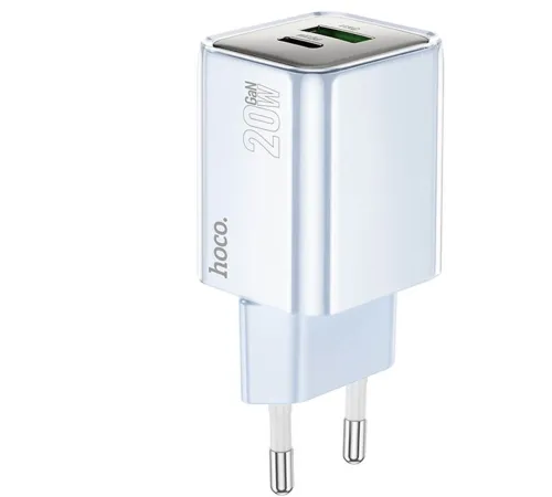 Сетевое зар./устр. Hoco N46 Glorious 20W 3A (PD) синий (35318)