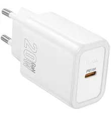 Сетевое зар./устр. Hoco N60 Gentle 20W 3A (PD) белый (44228)
