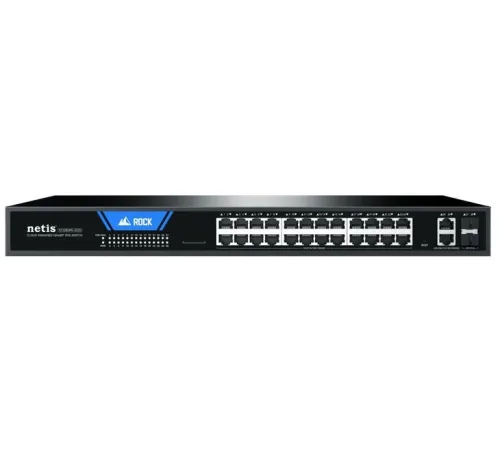 Коммутатор Netis ST228GPR-2G2S (L2) 26x1Гбит/с 2SFP 24PoE настраиваемый