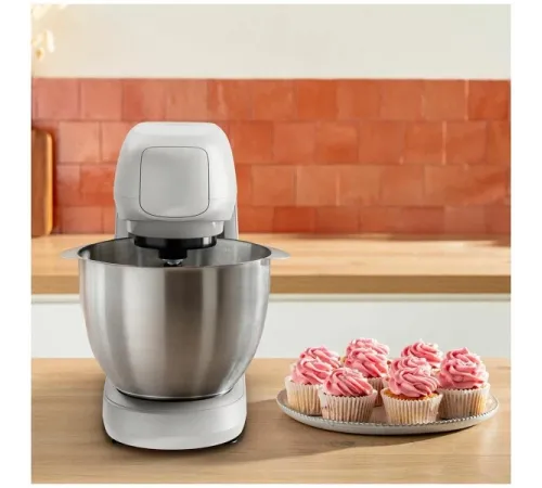 Кухонная машина Tefal Bake Partner QB520B38 планетар.вращ. 1100Вт серый/серебристый