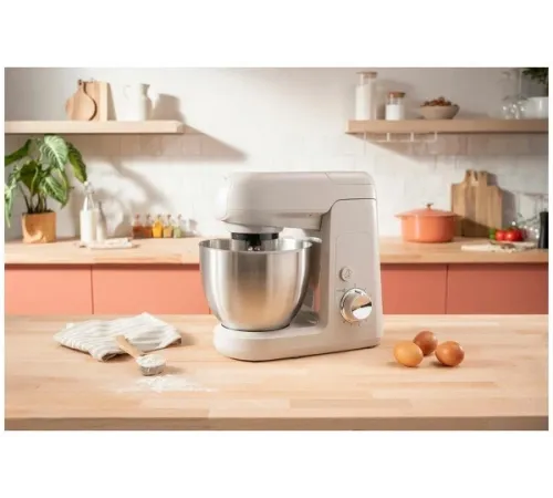 Кухонная машина Tefal Bake Partner QB520B38 планетар.вращ. 1100Вт серый/серебристый