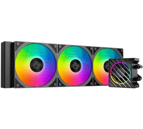 Система водяного охлаждения ID-Cooling Dashflow 360 XT Pro ARGB Soc-AM5/AM4/1200/1700/1851 черный 4-pin 16-34dB Al+Cu 350W Ret