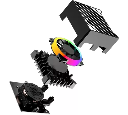 Система водяного охлаждения ID-Cooling Dashflow 360 XT Pro ARGB Soc-AM5/AM4/1200/1700/1851 черный 4-pin 16-34dB Al+Cu 350W Ret