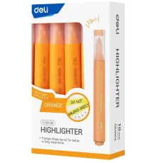 Текстовыделитель Deli EU12S-OR скошенный пиш. наконечник 1-5мм оранжевый коробка картонная