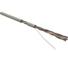Кабель информационный Hyperline UUTP4R-C5E-S24-IN-PVC-GY-305 кат.5E UTP 4 пары 24AWG PVC внутренний 305м серый