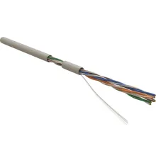 Кабель информационный Hyperline UUTP4R-C5E-S24-IN-PVC-GY-305 кат.5E UTP 4 пары 24AWG PVC внутренний 305м серый