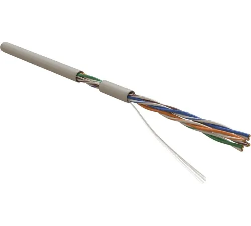 Кабель информационный Hyperline UUTP4R-C5E-S24-IN-PVC-GY-305 кат.5E UTP 4 пары 24AWG PVC внутренний 305м серый