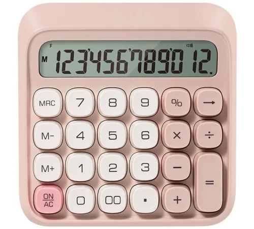 Калькулятор настольный Deli EM36 PINK розовый 12-разр.