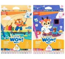 Карандаши цв. Deli EC138-36 Colorwow 3мм трехгран. 36цв. карт.кор. (36шт) 36 карандашей