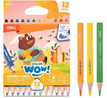 Карандаши цв. Deli EC139-12 Colorwow 3мм трехгран. 12цв. карт.кор. (12шт) 12 карандашей