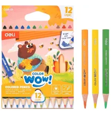 Карандаши цв. Deli EC139-12 Colorwow 3мм трехгран. 12цв. карт.кор. (12шт) 12 карандашей