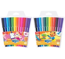 Фломастеры Deli EC165-12 Colorwow круг. пулевидный пиш. наконечник Вентилируемый смываемые 12цв. (12шт.)