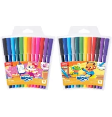 Фломастеры Deli EC165-12 Colorwow круг. пулевидный пиш. наконечник Вентилируемый смываемые 12цв. (12шт.)