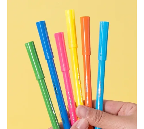 Фломастеры Deli EC165-12 Colorwow круг. пулевидный пиш. наконечник Вентилируемый смываемые 12цв. (12шт.)