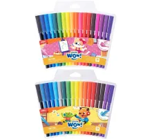 Фломастеры Deli EC165-18 Colorwow круг. пулевидный пиш. наконечник Вентилируемый смываемые 18цв. (18шт.)