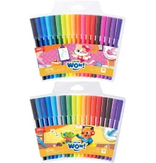 Фломастеры Deli EC165-18 Colorwow круг. пулевидный пиш. наконечник Вентилируемый смываемые 18цв. (18шт.)