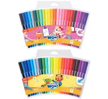 Фломастеры Deli EC165-24 Colorwow круг. пулевидный пиш. наконечник Вентилируемый смываемые 24цв. (24шт.)