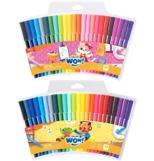 Фломастеры Deli EC165-24 Colorwow круг. пулевидный пиш. наконечник Вентилируемый смываемые 24цв. (24шт.)