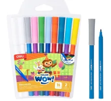 Фломастеры Deli EC167 Colorwow ПВХ с подвесом (8шт.)
