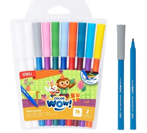 Фломастеры Deli EC167 Colorwow ПВХ с подвесом (8шт.)