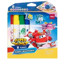 Фломастеры Deli EC168-8 Super Wings конический пиш. наконечник