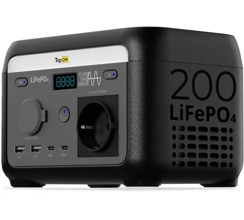 Электростанция портативная TopON Home TOP-H200 32000mAh 1.1A QC3.0/PD3.0 4xUSB черный/серый (103710)