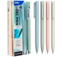 Ручка гелев. автоматическая Deli EG102-BK ассорти d=0.5мм черн. черн. карт.уп.