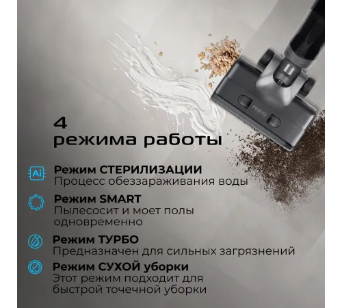 Пылесос моющий Red Solution W3500 230Вт серый